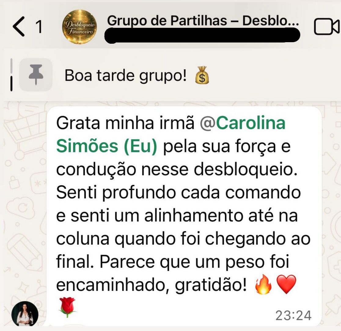 Depoimento de participante