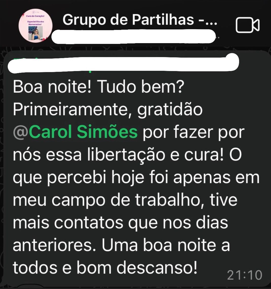 Depoimento de participante